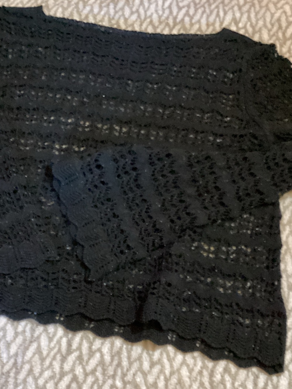 Zara Black Crochet Top